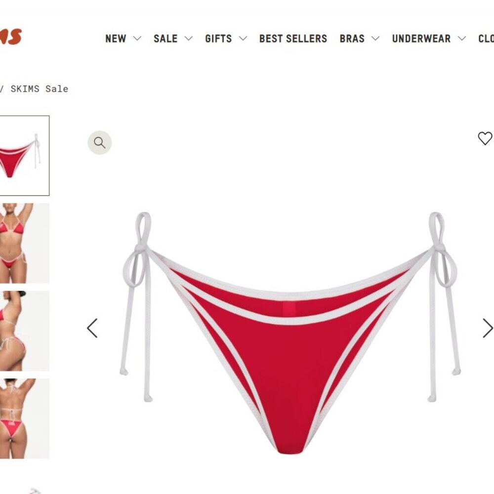 SKIMS FOR TEAM USA - SIGNATURE SWIM DIPPED TIE BOTTOM
